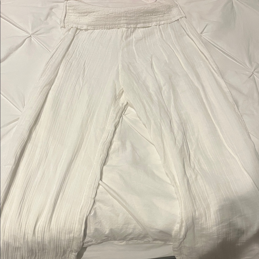 Hollister White linen pants